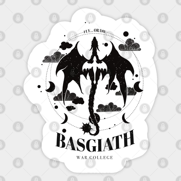 Basgiath war college Sticker by MasondeDesigns
